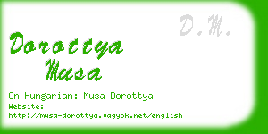 dorottya musa business card